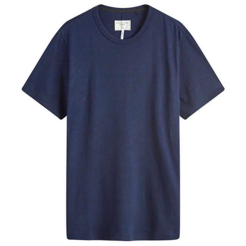 T-paita rag & bone Flame T-Shirt Tummansininen | MBC22FT039TL39-NVY