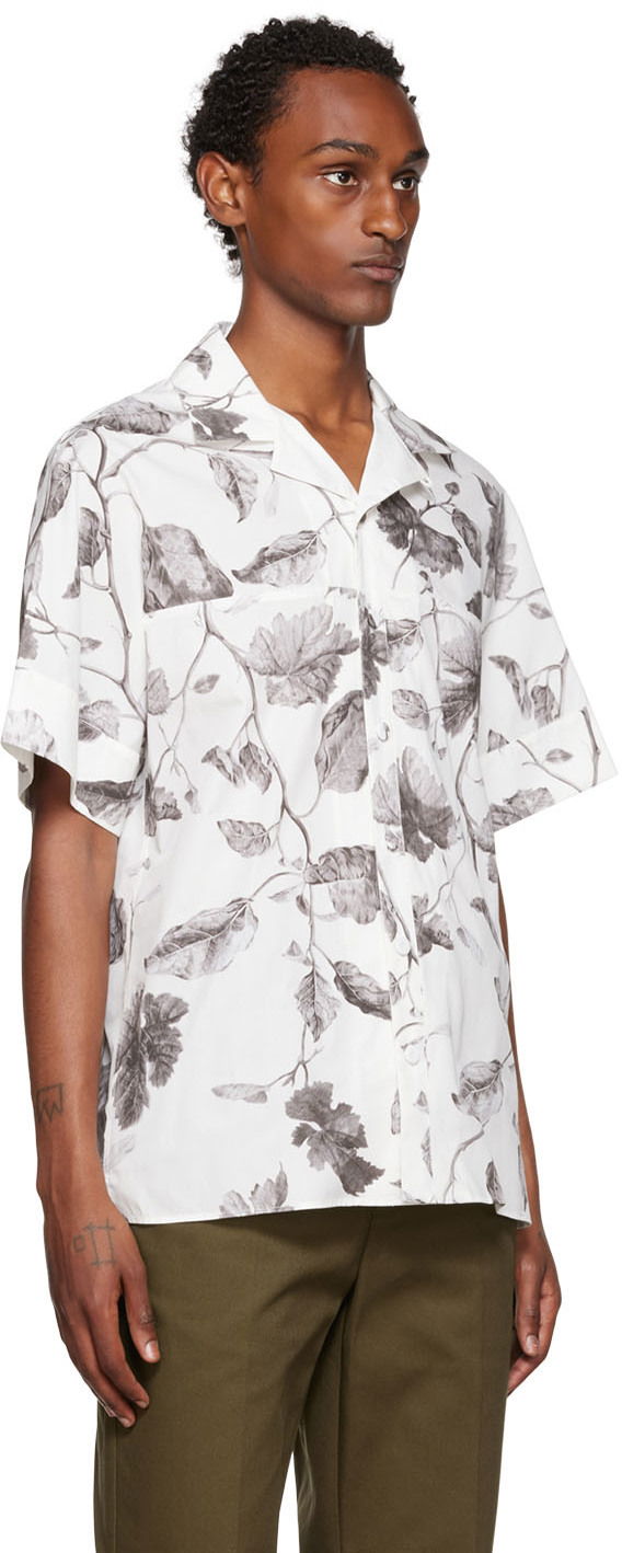 Paita Erdem Erdem Philip Leaf-Print Shirt Valkoinen | MF22_503MLLWP PHILIP, 1