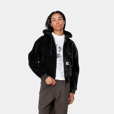 Huppari Carhartt WIP Active Fleece Zip-Up Hoodie Musta | I033905_8, 0