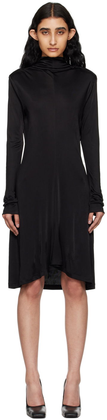 Mekko Helmut Lang Helmut Lang Cowl Neck Midi Dress Musta | O05HW601