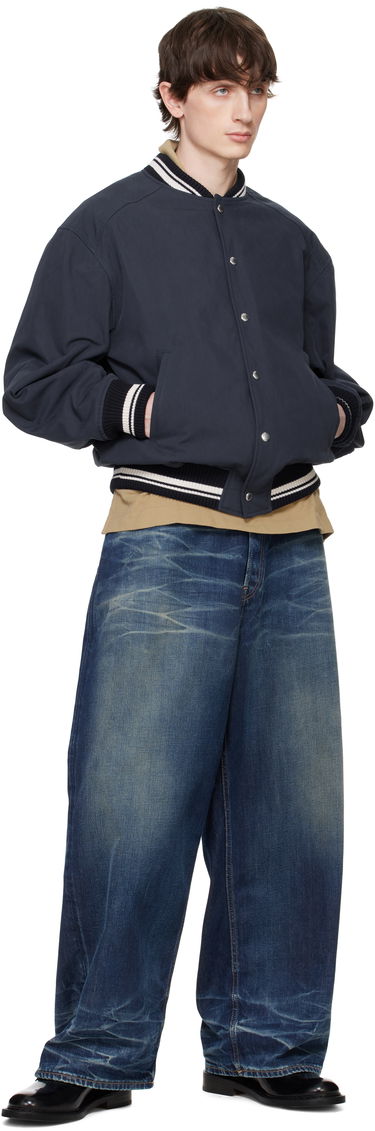 Bomber-takki MAISON KITSUNÉ Maison Kitsuné Teddy Bomber Jacket Tummansininen | OM02116WQ4048, 3