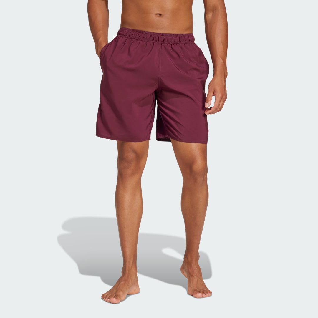 Uimapuvut adidas Performance Solid CLX Classic-Length Swim Shorts Burgundia | JD0318, 0