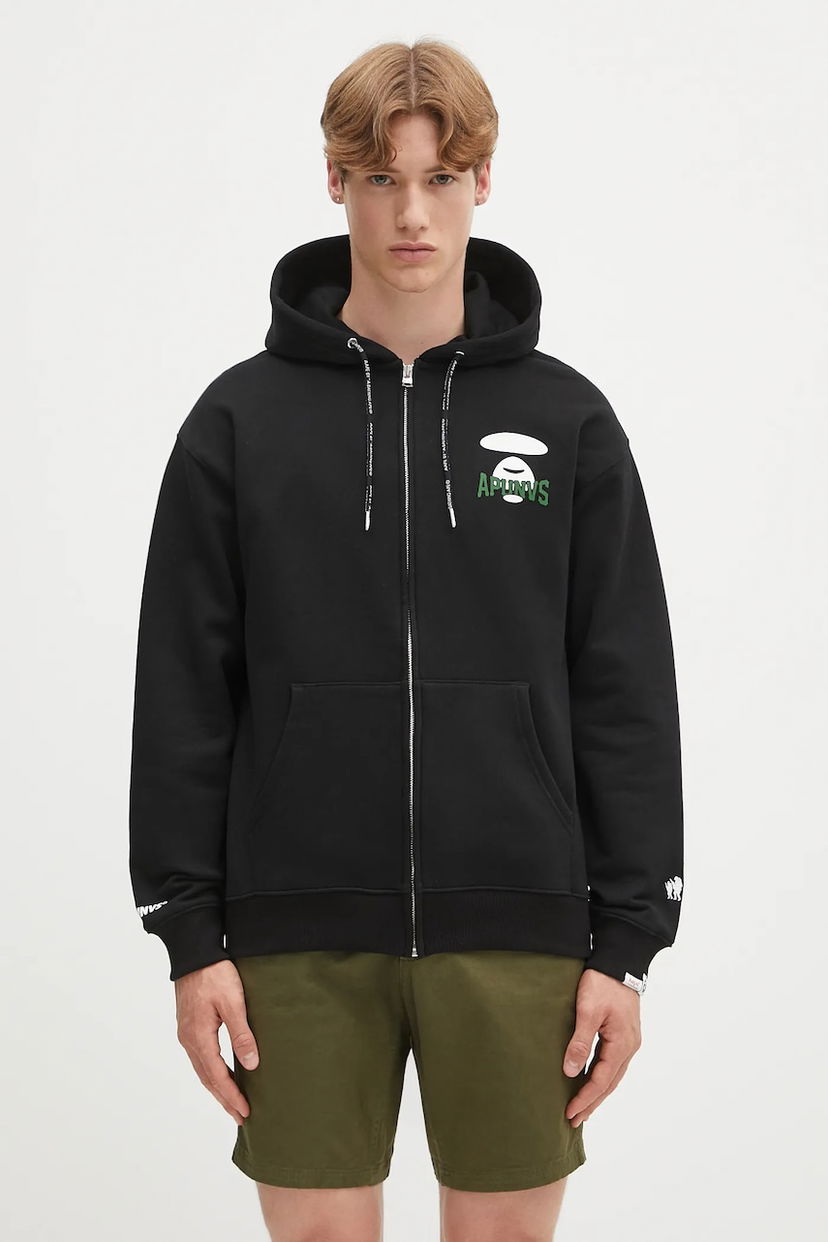 Huppari AAPE by A Bathing Ape AAPE By A Bathing Ape Basic Zip Up Hoodie Musta | AAPSWMB343XXN