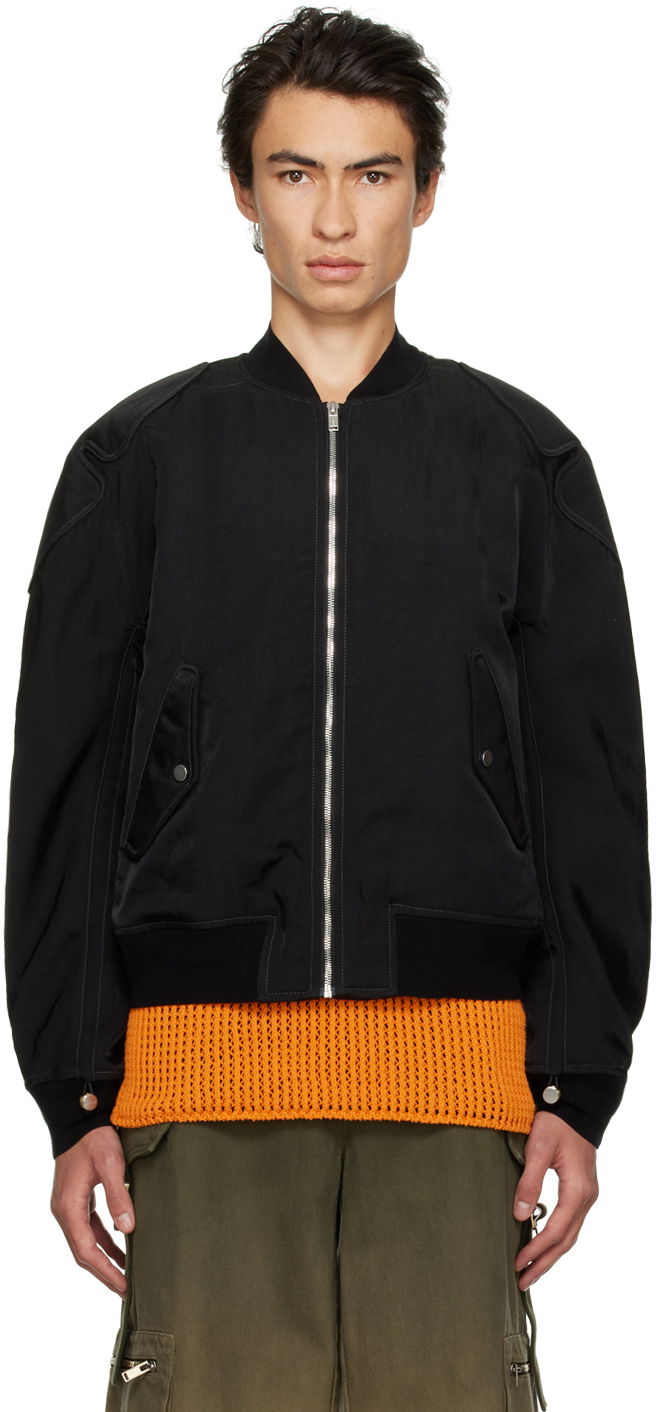 Bomber-takki Dion Lee Dion Lee Padded Bomber Jacket Musta | C4030R23