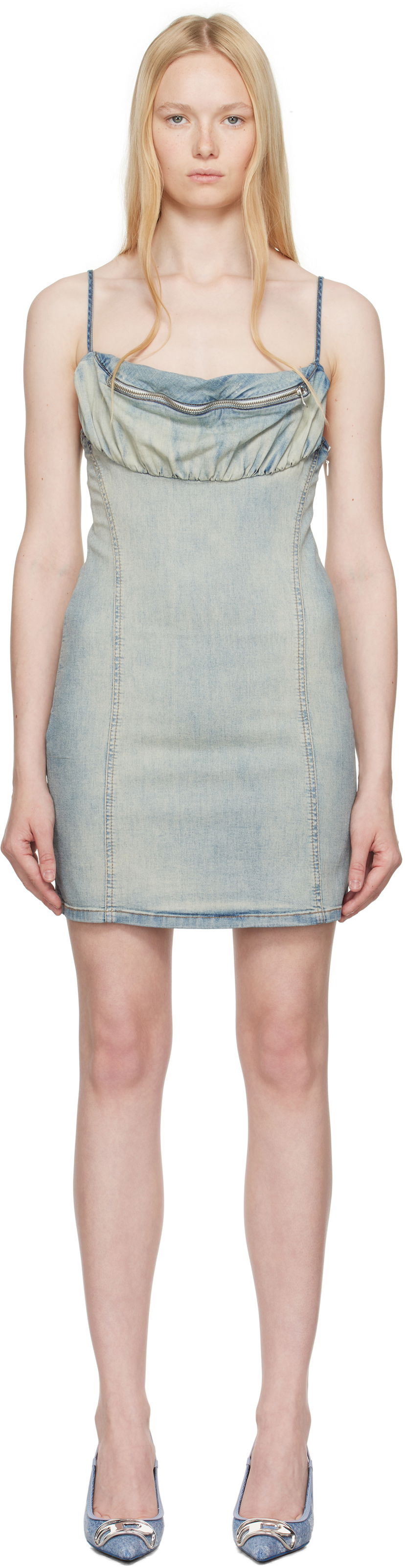 Mekko Diesel Diesel De-Ellit-S Denim Minidress Sininen | A16309 0ABDD