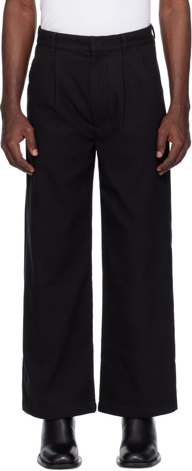 Housut izzue Relaxed Fit Twill Pants Musta | IZXPTL6137W4NBKX, 0