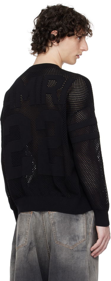 Villapaita AMIRI AMIRI '22' Mesh Crewneck Sweater Musta | AMKNCW1040, 2