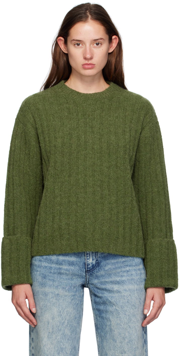 Villapaita rag & bone Rag & Bone Stassi Crewneck Sweater Vihreä | WAS24F066ON66