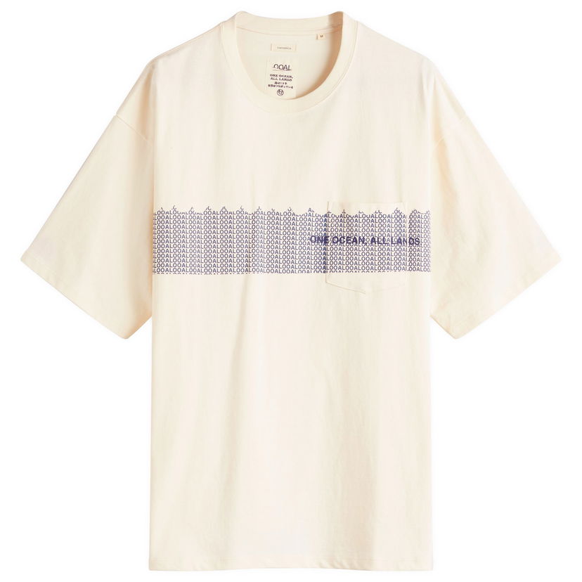 T-paita NANAMICA OOAL Graphic Pocket T-Shirt, Size Large Beige | S25SI021E-IV