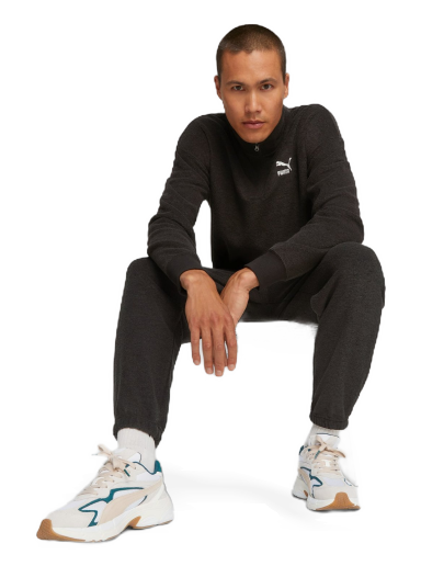 Huppari Puma CLASSICS Fleece Quarter-Zip Herren Musta | 621331_01