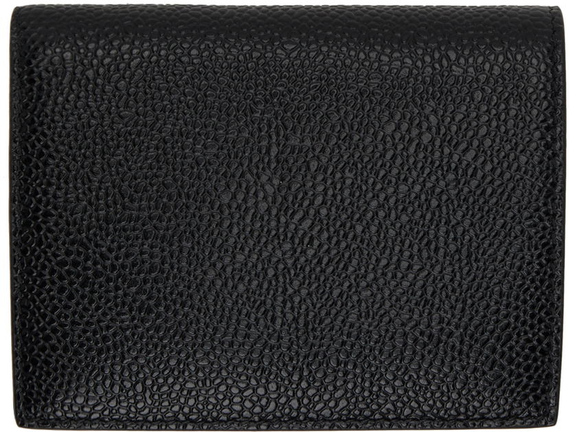 Lompakko Thom Browne Pebbled Leather Billfold Wallet Musta | MAW062A-00198