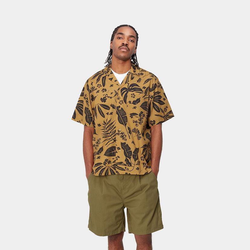 Paita Carhartt WIP S/S Woodblock Shirt Ruskea | I033073_24L_XX