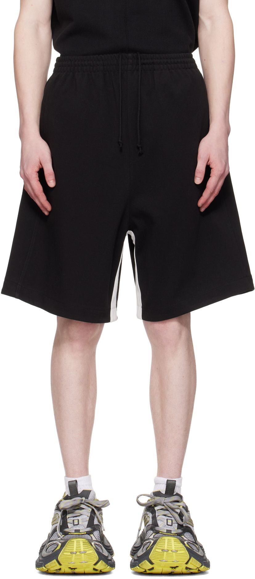 Shortsit We11done We11done Contrast Track Shorts Musta | WD-TA0-25-719-U-BK