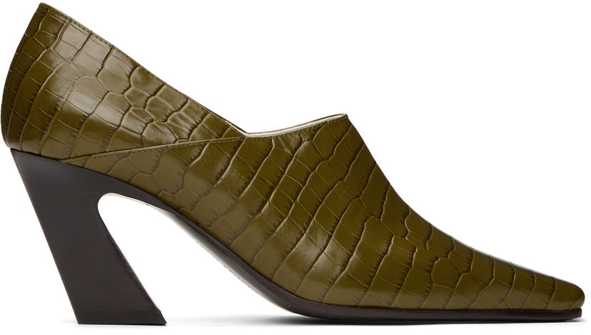 Tennarit ja kengät Bottega Veneta Bottega Veneta Lewis Embossed Leather Mules Vihreä | 806723 V4PB0