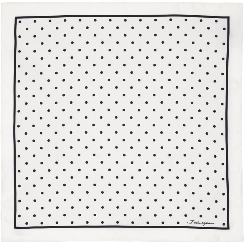 Huivi Dolce & Gabbana Dolce&Gabbana Silk Polka-Dot Scarf Valkoinen | FN093RGDCLA
