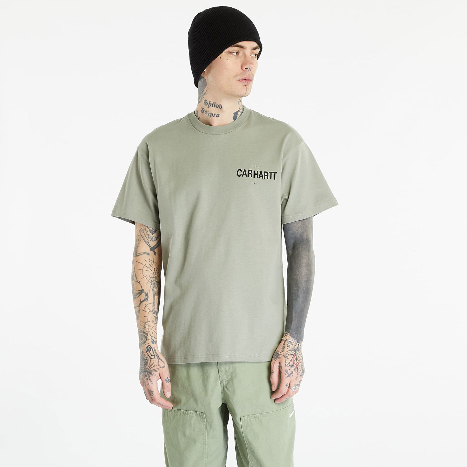 T-paita Carhartt WIP Fold-In Short Sleeve Tee UNISEX Yucca Vihreä | I031781.1CTXX, 0