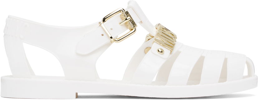 Uimapuvut Moschino Moschino Jelly Logo Sandals Valkoinen | MA16501G1M M20 100