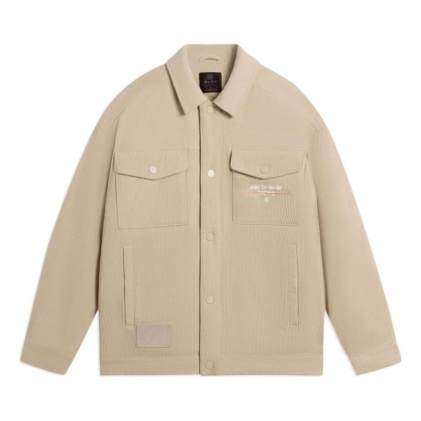 Tuulitakki Li-Ning Wade Logo Corduroy Jacket Beige | AJMS065-3