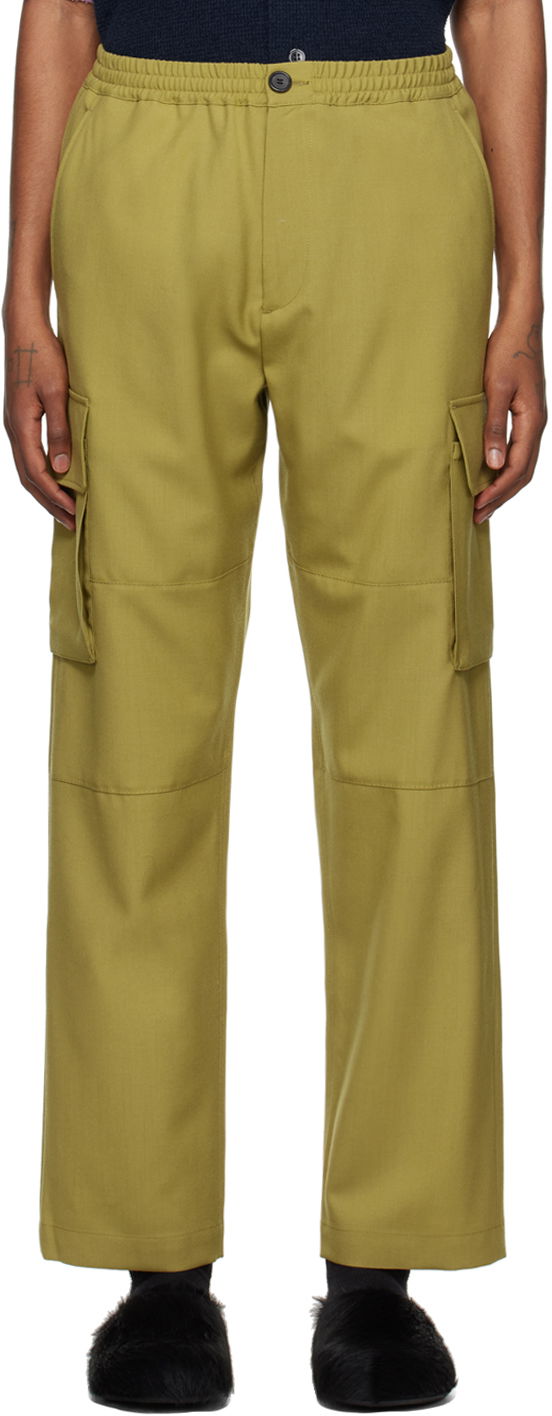 Cargo housut Marni Drawstring Cargo Pants Vihreä | PUMU0207U2 TW839