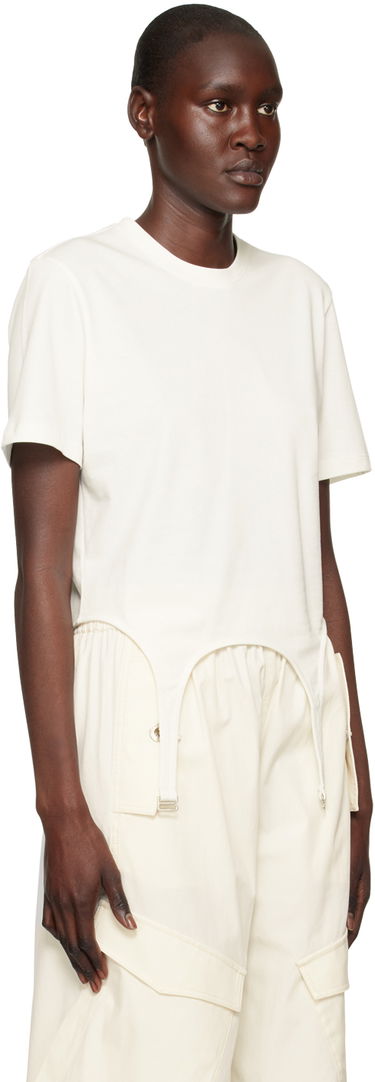 Crop top Dion Lee Garter Slim T-Shirt Musta | C3098R23, 4