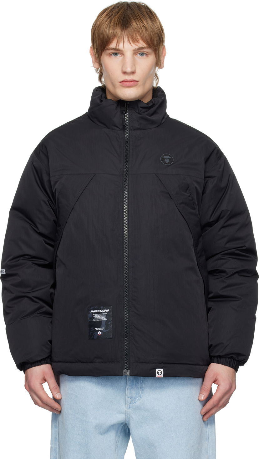 Puffer takki AAPE by A Bathing Ape AAPE by A Bathing Ape 'AAPE NOW' Down Jacket Musta | AAPDNM7655XXNBKX