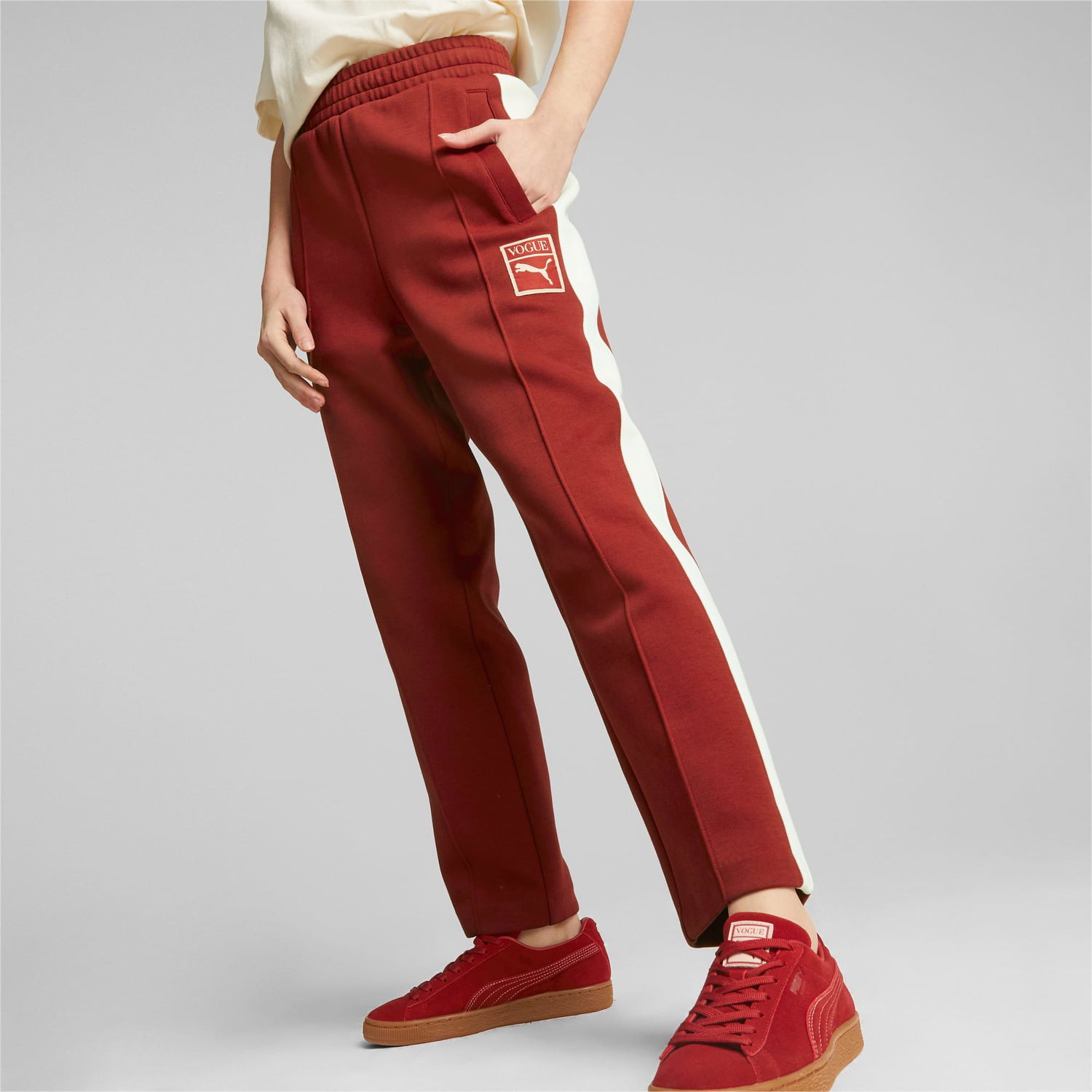 Verryttelyhousut Puma x VOGUE T7 Sweatpants Burgundia | 536695_22, 0