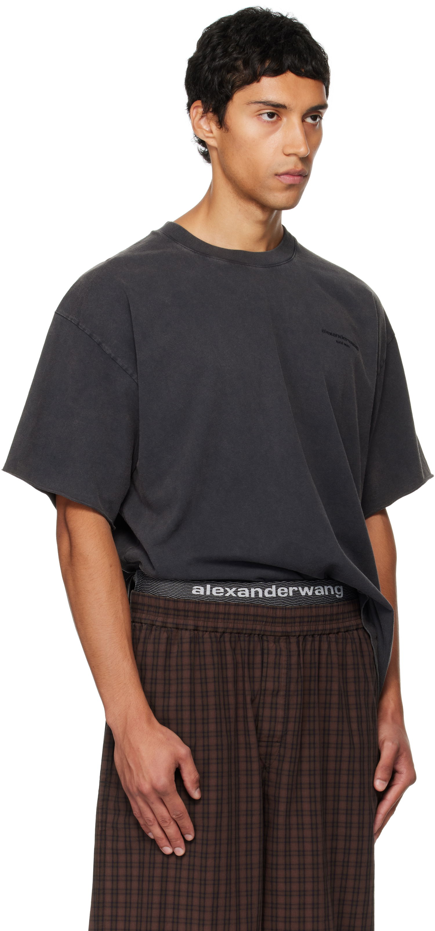 T-paita Alexander Wang Alexander Wang Short Sleeve T-Shirt Musta | 6CC3251101, 1