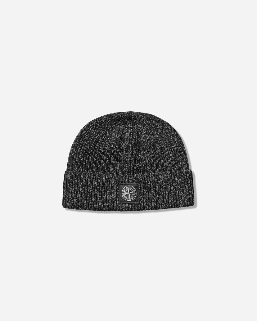 Pipo Stone Island Reflective Knit Beanie Musta | K2S15-N100001-S00L3 V0M29