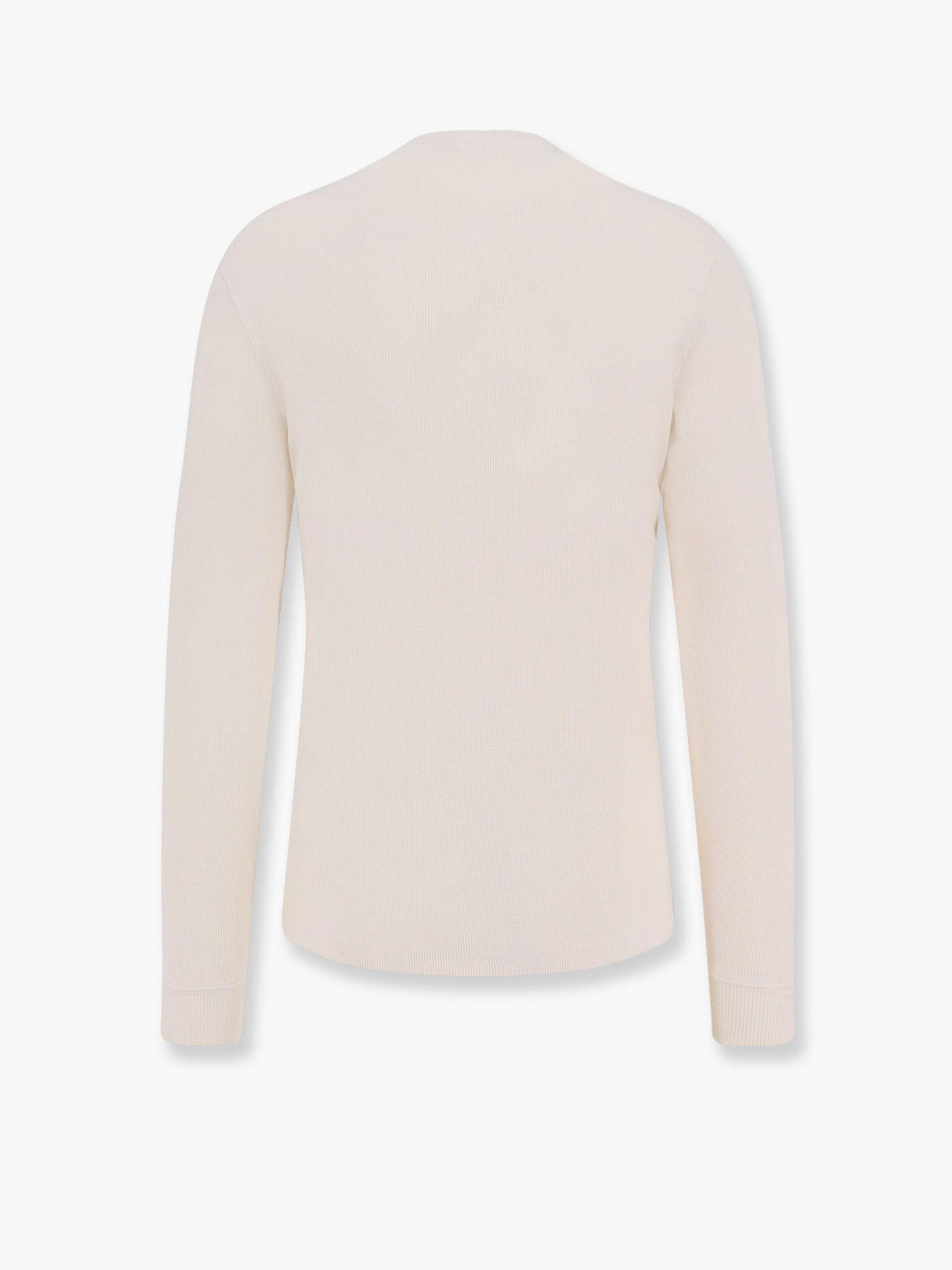 T-paita Tom Ford Long Sleeve Henley T-Shirt Beige | JHL014JMC048S25AW004, 1