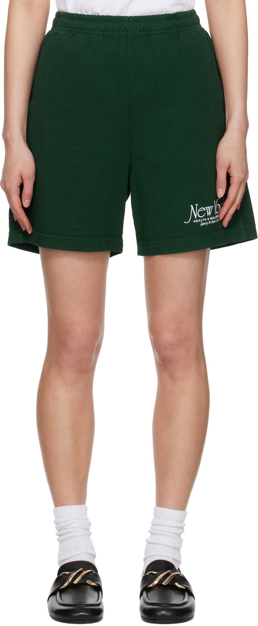 Shortsit Sporty & Rich Sporty & Rich NY 94 Gym Shorts Vihreä | SH039606034WH01