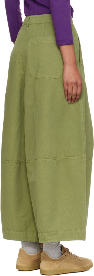 Housut YMC YMC Deadbeat Wide-Leg Pleated Trousers Vihreä | Q4YMB, 2