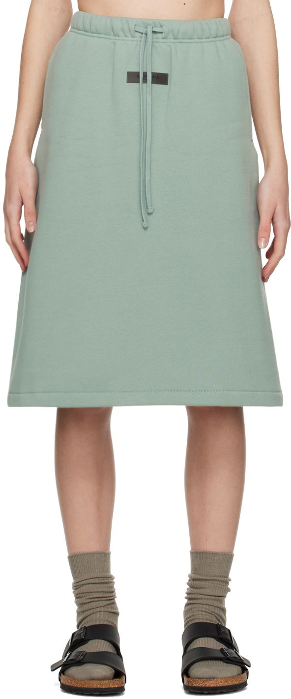 Hame Fear of God ESSENTIALS Drawstring Midi Skirt Vihreä | 160BT225031FW, 0