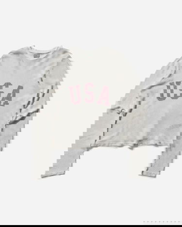 Crop top GUESS Logo Mesh Longsleeve T-shirt Valkoinen | M4BP03KC4H0 PWMU, 1