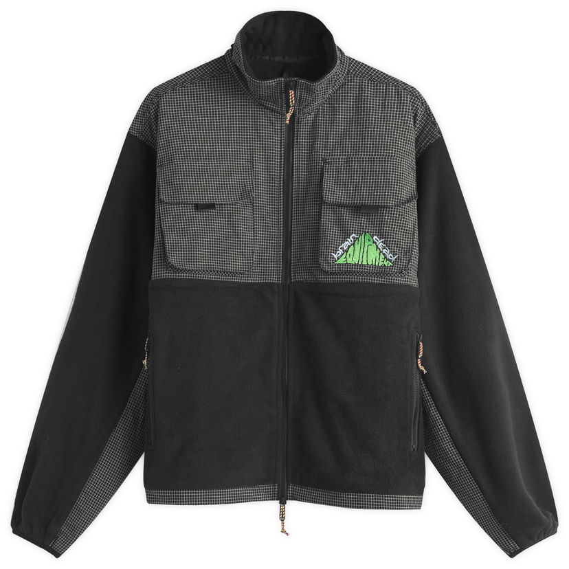 Tuulitakki Brain Dead Brain Dead Equipment Ripstop Zip Fleece Jacket, Size Large Musta | BDP25OO90043-BLK