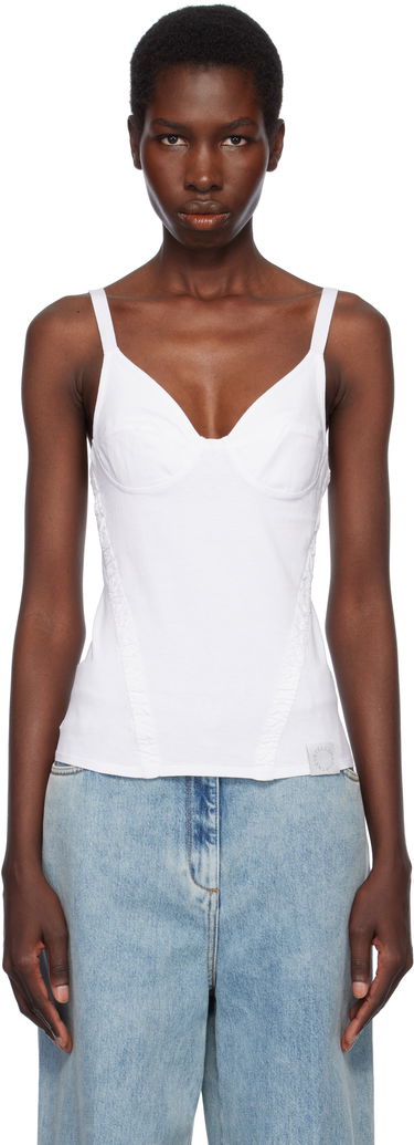 Tankkitoppi Stella McCartney Stella McCartney Corset-Inspired Sleeveless Top Valkoinen | 6J03763SPZ85, 0