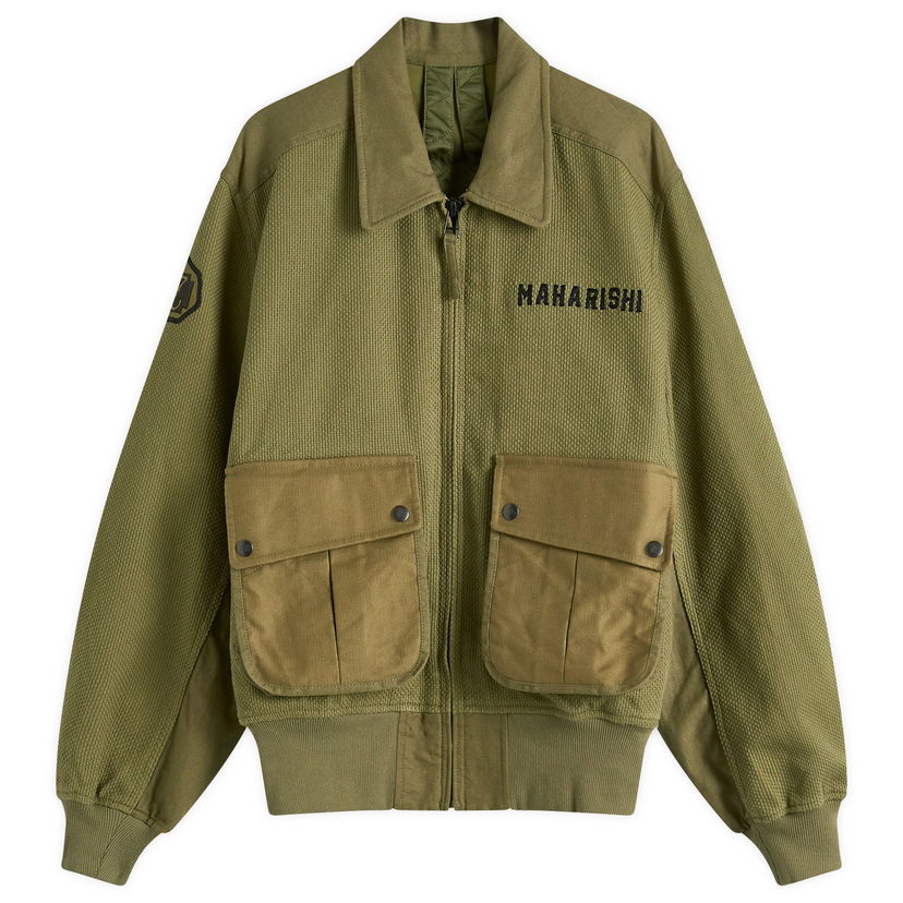Bomber-takki Maharishi Maharishi Crow & Heron M42 Flight Jacket, Size Large Vihreä | 6101-OLV