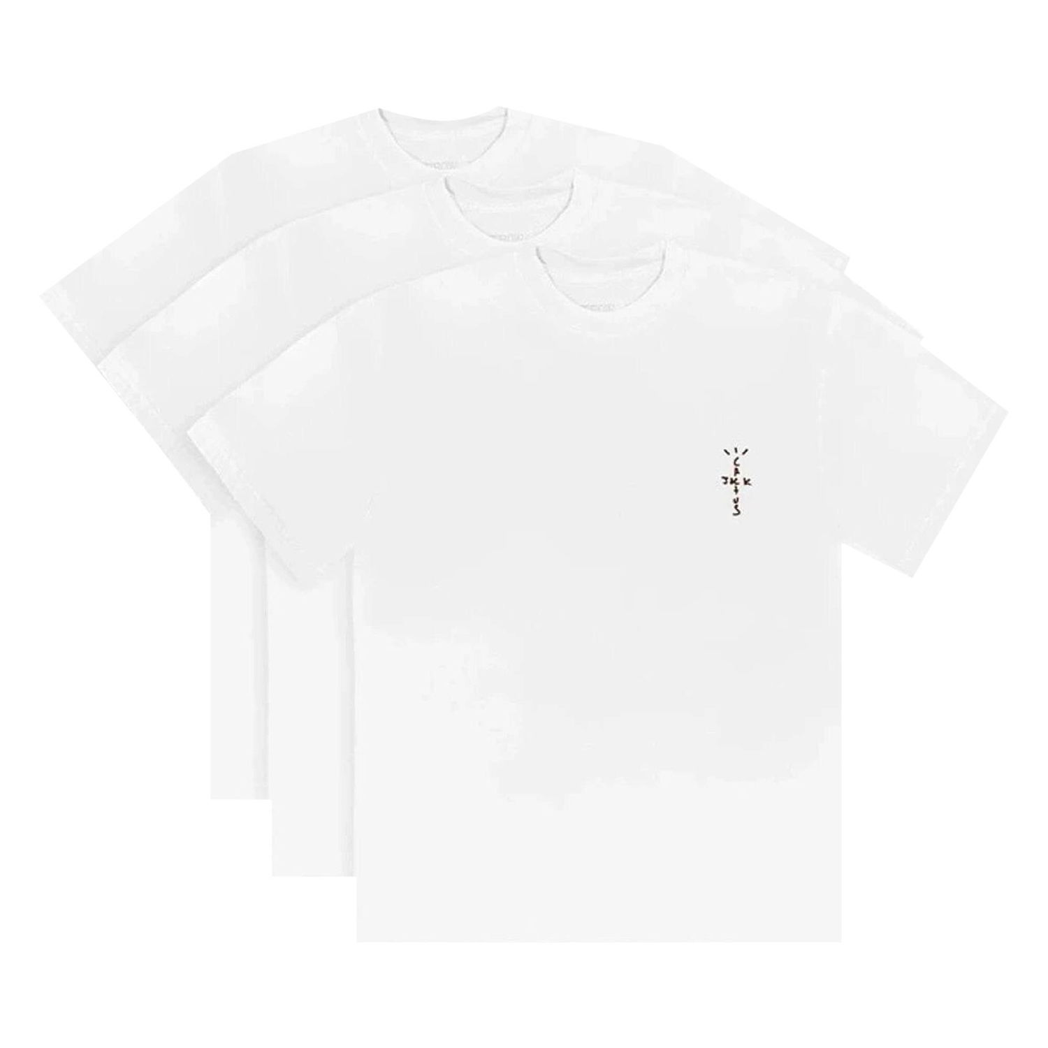 T-paita Cactus Jack by Travis Scott CJ Tee 3-Pack Valkoinen | CFMF 3T11 WHIT, 1