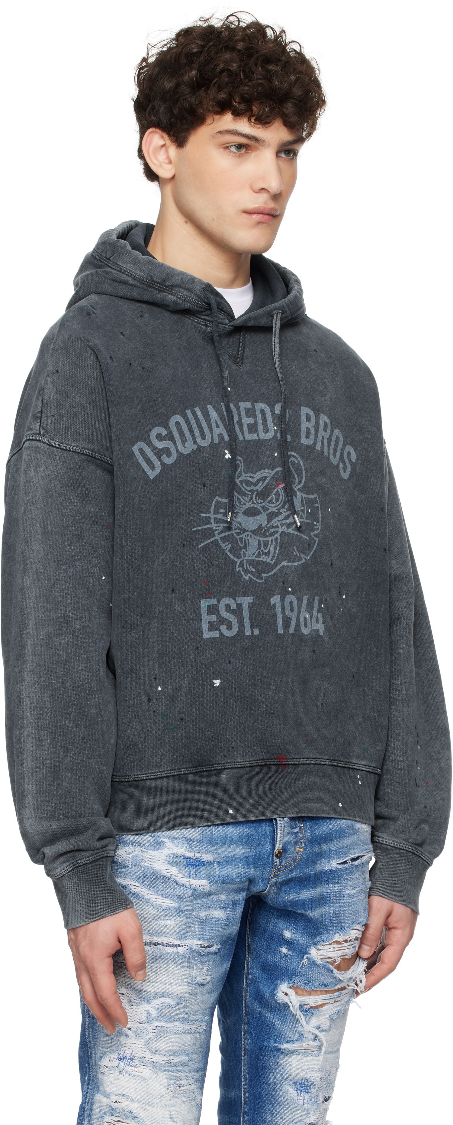 Huppari DSQUARED2 Dsquared2 Cypro Fit Hoodie Harmaa | S74GU0848_S25030, 1