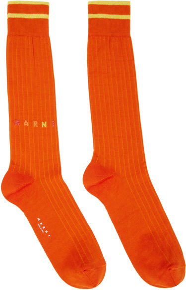 Sukat Marni Marni Ribbed Knit Socks Oranssi | SKZC0110Q0 UFC143, 0