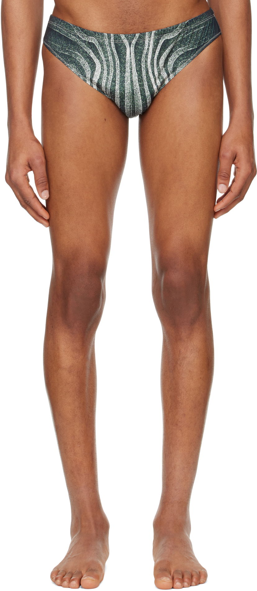 Uimapuvut Jean Paul Gaultier Jean Paul Gaultier 'The Spirale' Swim Briefs Vihreä | 25/34-H-SV060-J587-000203