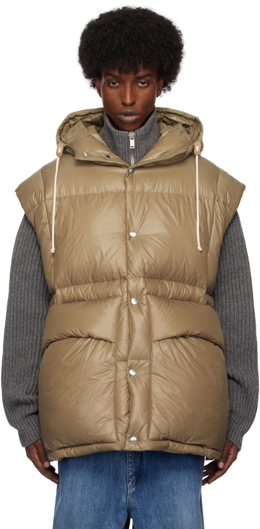 Liivi Jil Sander Quilted Down Vest Ruskea | J47AF0143_J70007
