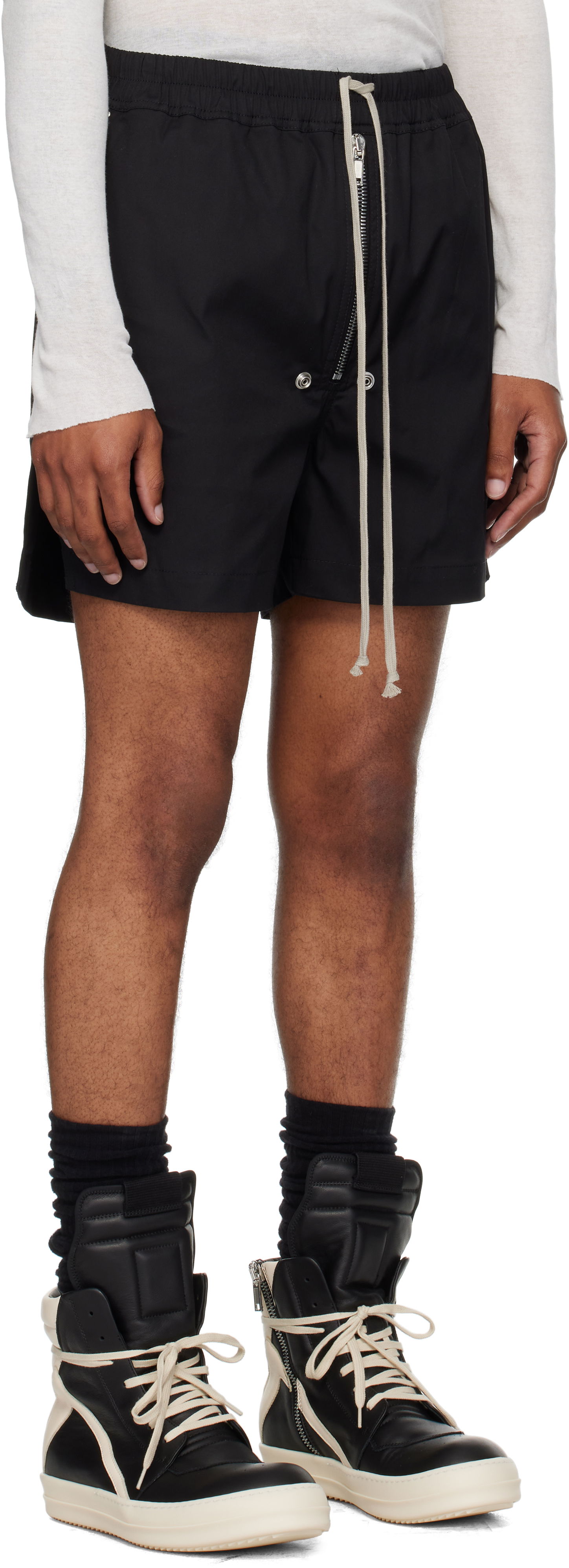 Shortsit Rick Owens Concordians Bela Boxers Shorts Musta | RU02E1391 TE, 1