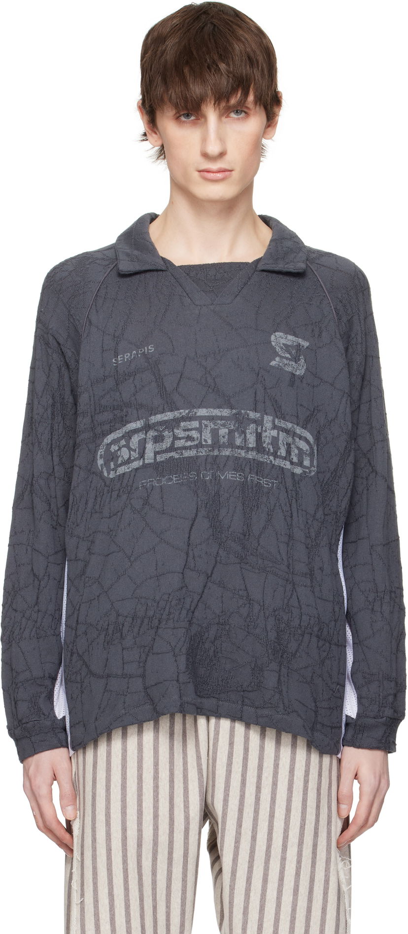 Villapaita Serapis Serapis Knit Football Polo Harmaa | SS25_FT_5