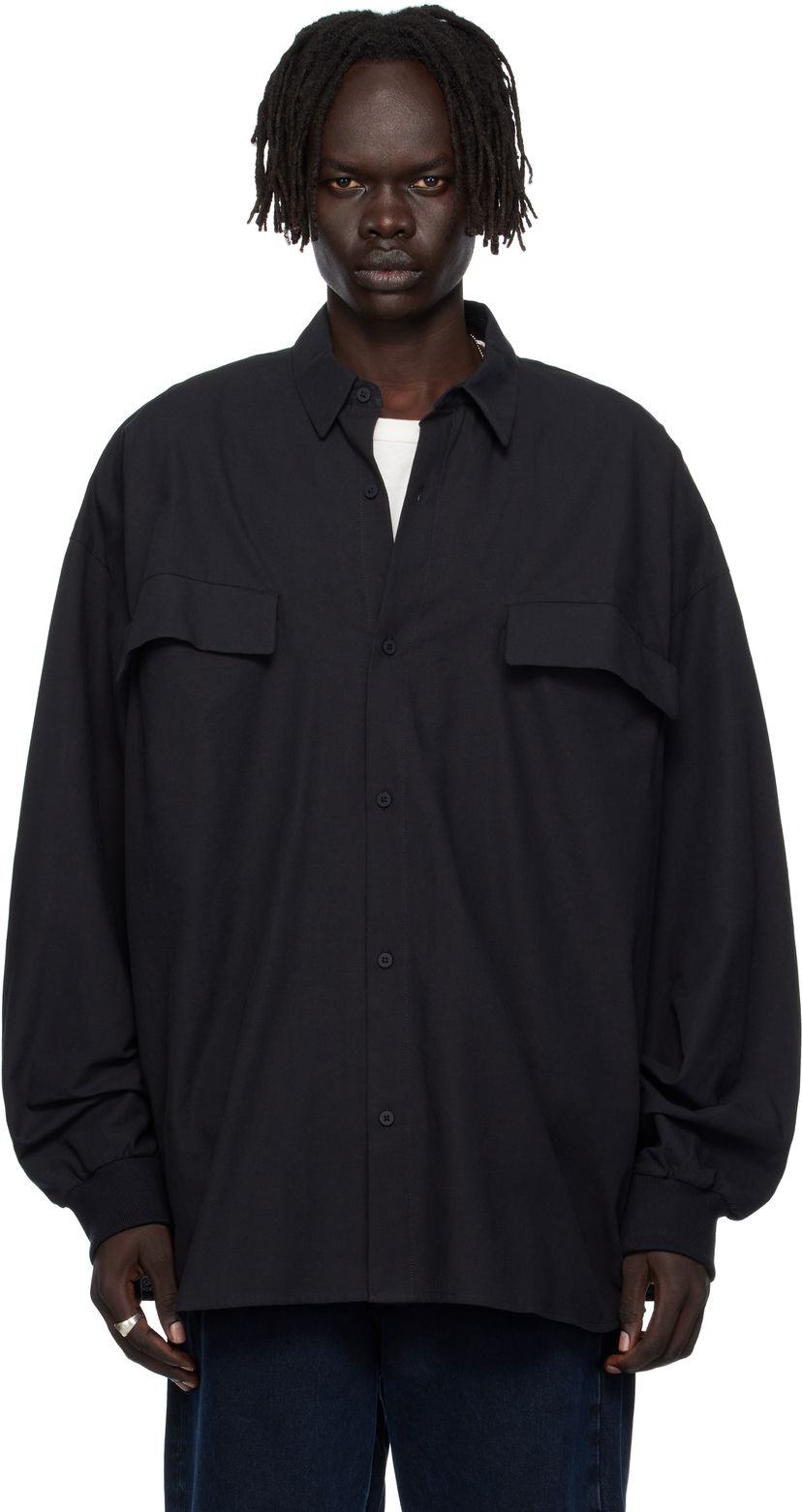Paita Fear of God Fear of God ESSENTIALS Oxford Shirt Musta | 186SP254420F