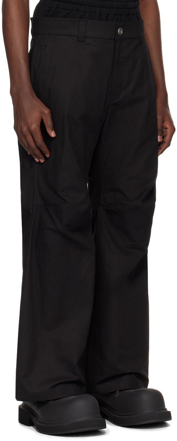 Cargo housut We11done Layered Trousers Musta | WD-PT1-24-318-M-BK, 1