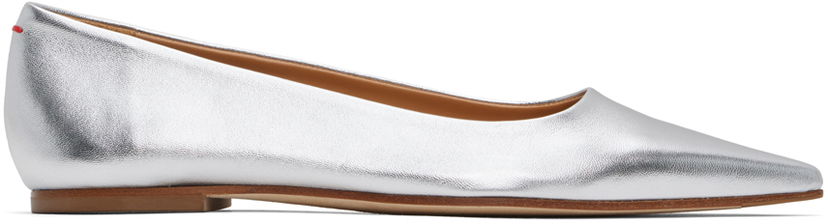 Vaatteet Aeyde Aeyde Cassy Ballerina Flats Metallinen | A11-FL-SNDP8 FL130-FW24-920-007