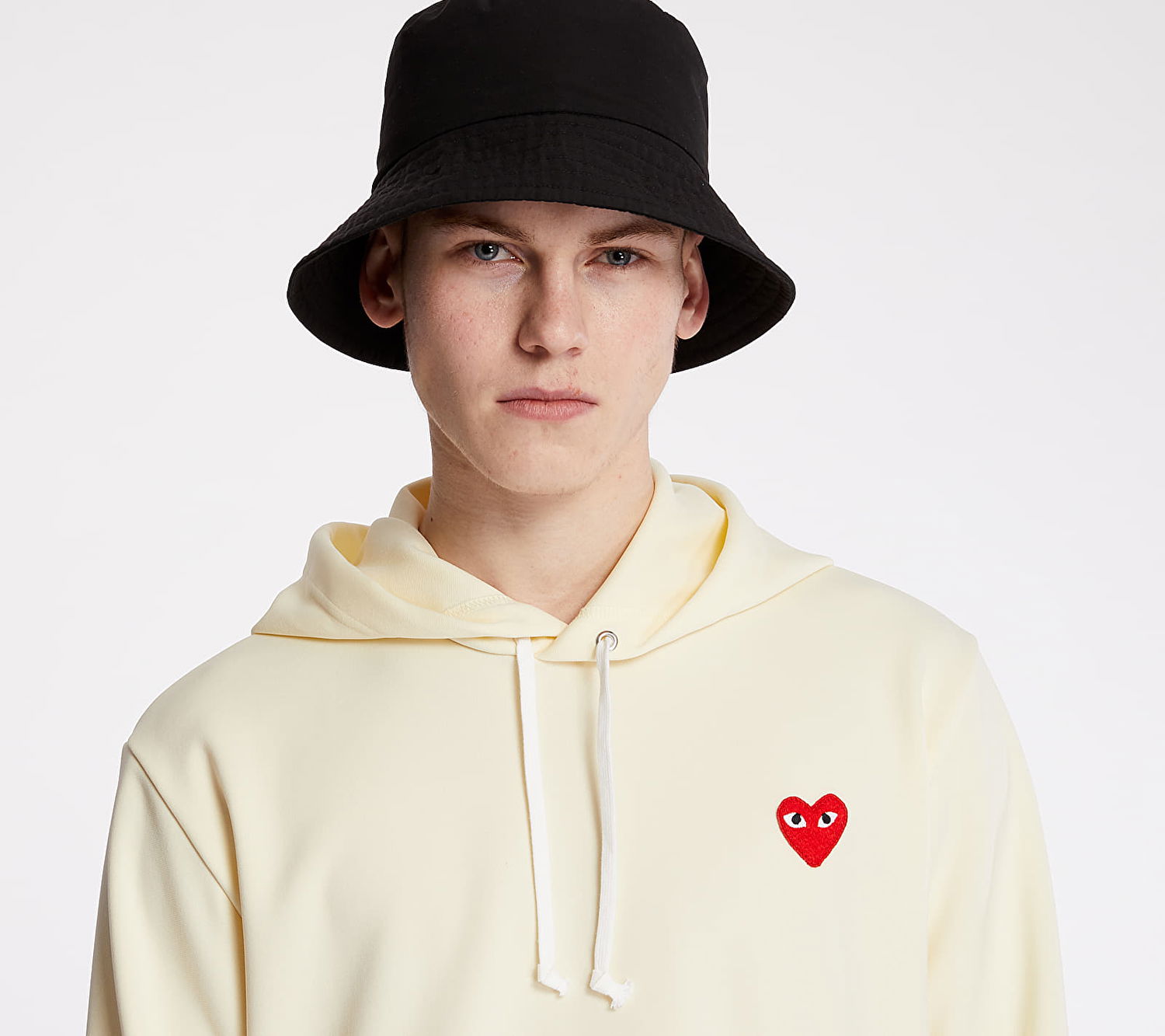 Huppari Comme des Garçons PLAY Hoodie Beige | AZT174 ivory, 1