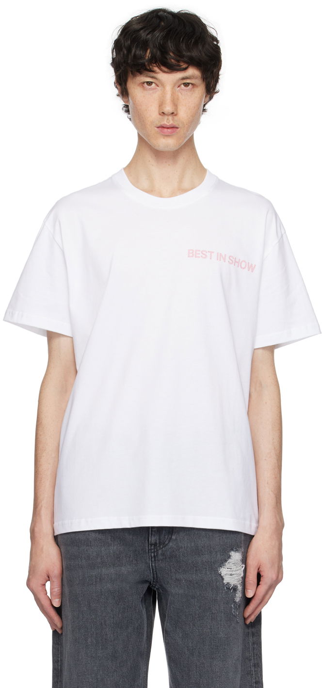 T-paita JW Anderson 'Best in Show' Back Print T-shirt Valkoinen | JT0252-PG0772