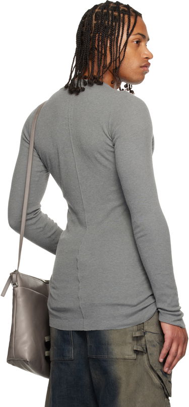 T-paita Rick Owens Rick Owens Concordians Ribbed Long-Sleeve T-Shirt Harmaa | RU02E1250 RJR, 2