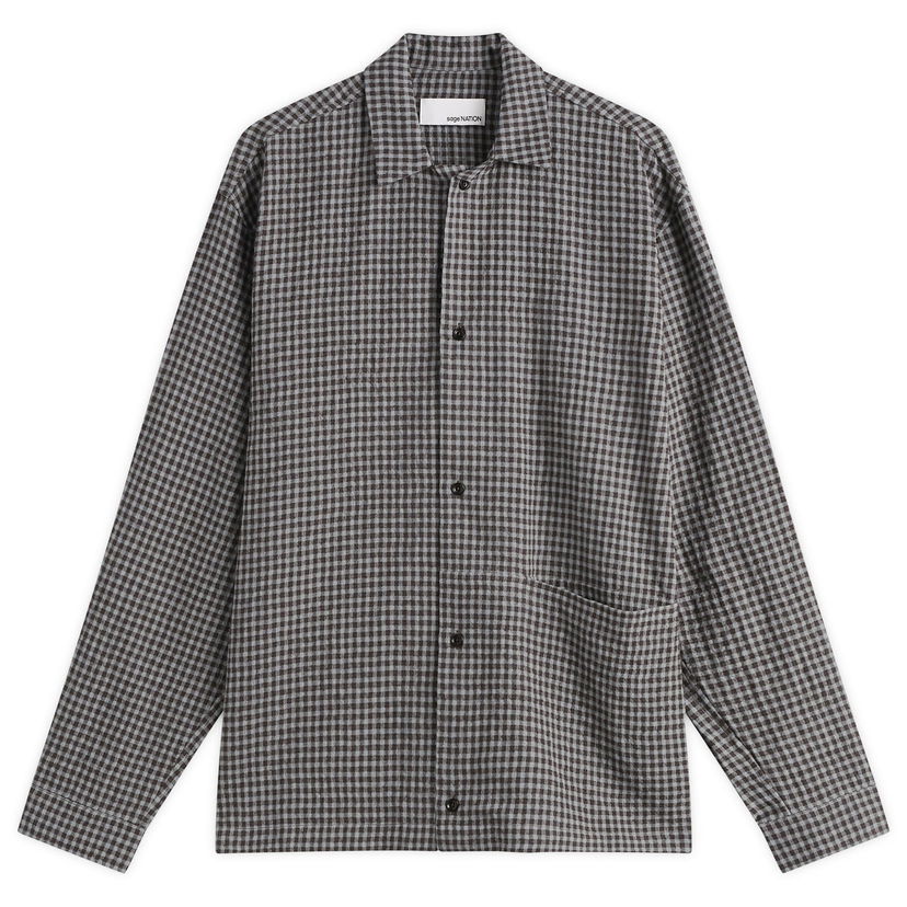 Paita sage NATION Siesta Boxy Shirt Harmaa | S139-MGC